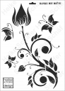 Schablone-Stencil A3 371-0822 Ranke mit Blüte